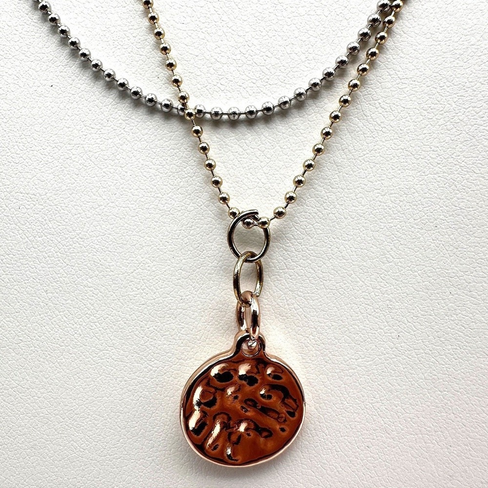 Vintage 80s Layered Ball Chain Women's Pendant Necklace Women's Classic Jewelry